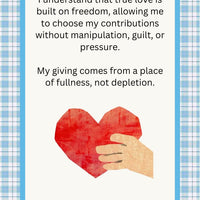 Boundaries coaching - learn to say no, stop people pleasing, and set boundaries even if you feel guilty afterwards. Oracle and tarot and affirmation decks to help you overcome your fears of saying no.