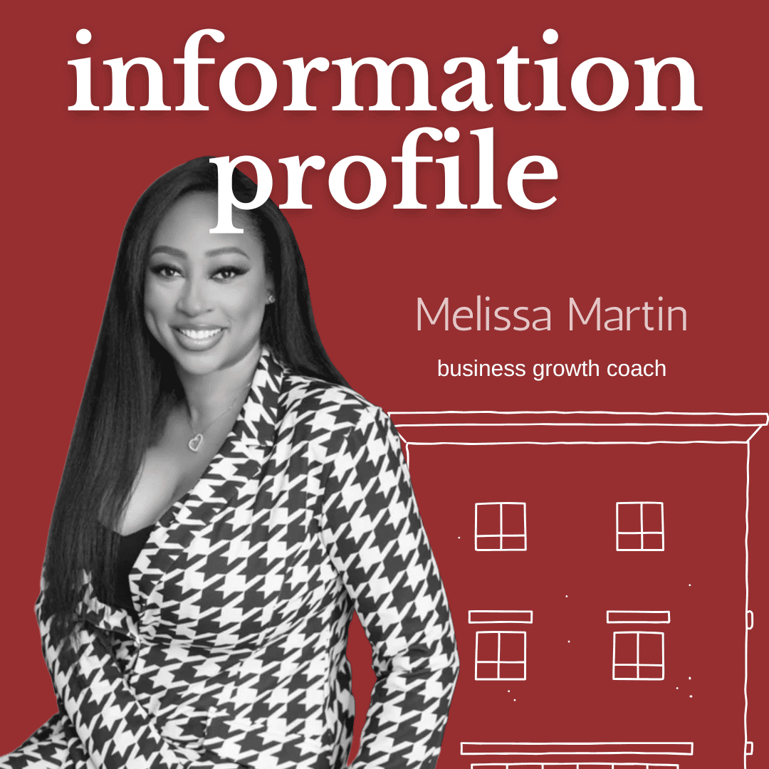 Woman in a houndstooth patterned coat with text &